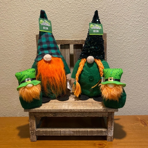 St. Patricks Day Gnome Bundle Of 4, Leprechaun Gnomes, Small Irish Gnomes - Picture 2 of 15